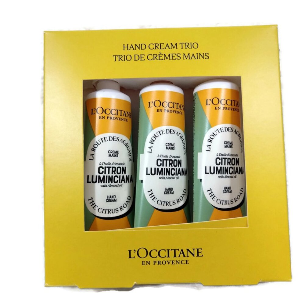 L'Occitane Limited Edition Citron Luminciana Hand Cream 30ml X 3 NEW